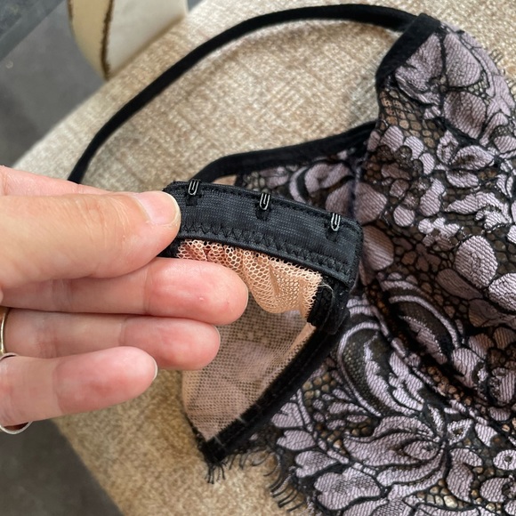 For love and lemons 🍋 bra top skivvies gray lace  black nude - Picture 9 of 16